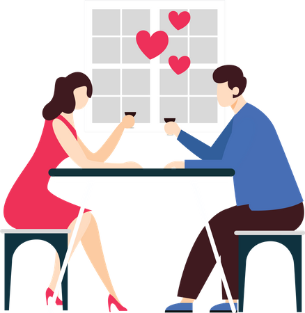 Romantic Date  Illustration