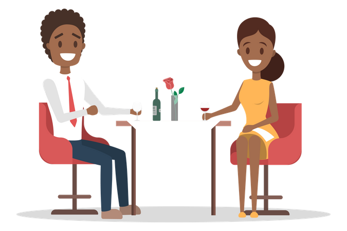 Romantic Date  Illustration