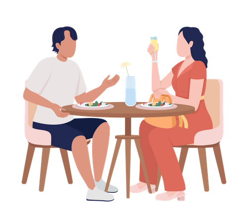 Romantic Date  Illustration