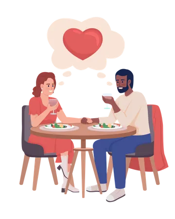 Romantic dinner  Illustration