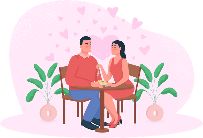 Romantic dinner  Illustration