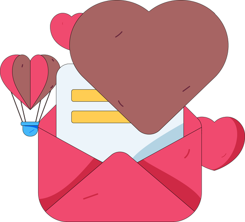 Romantic Letter  Illustration