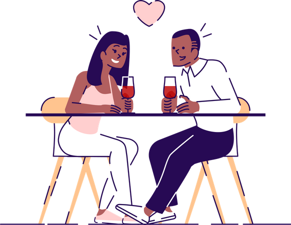 Romantisches Date  Illustration