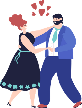 Romantische Paar-Dating  Illustration