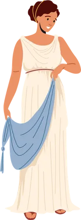 Römische Frau in traditioneller Kleidung  Illustration