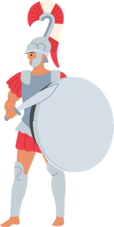 Römischer Krieger Gladiator  Illustration