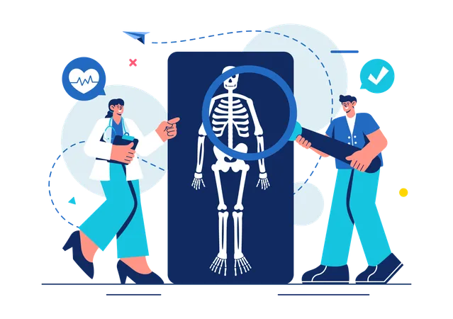 Röntgendiagnosebericht  Illustration