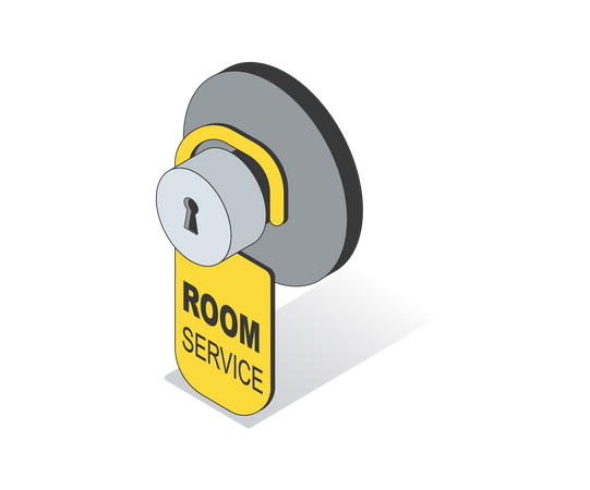 Room Service Tag  Illustration