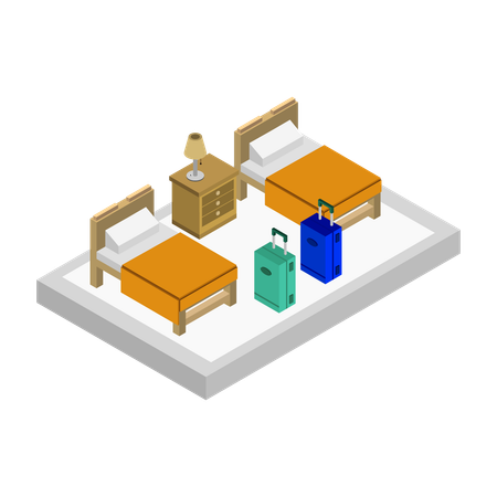 Room sharing  Illustration