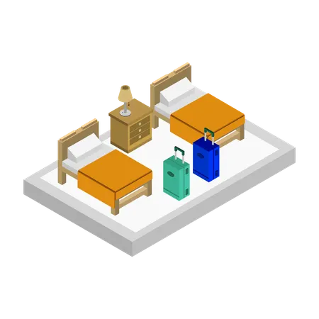 Room sharing  Illustration