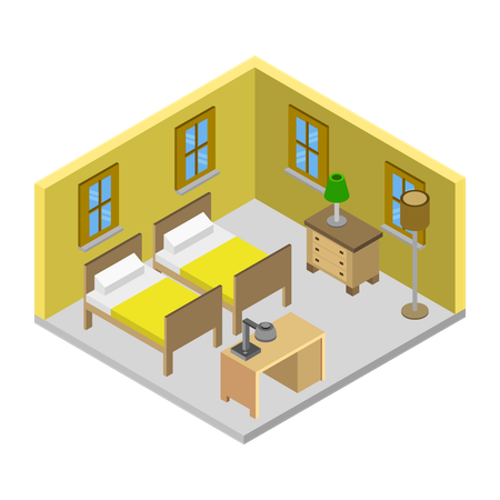 Room sharing  Illustration