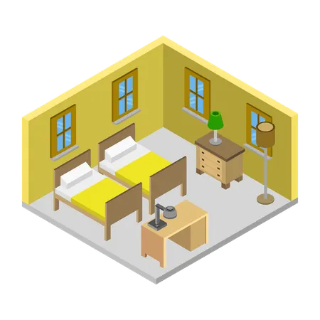 Room sharing  Illustration