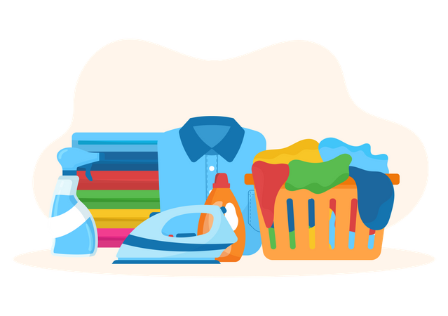 Ropa de tintoreria  Ilustración