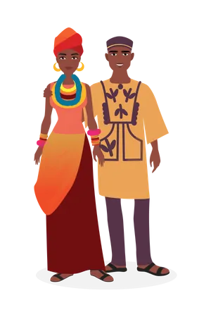 Ropa tradicional africana  Ilustración