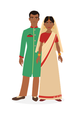 Ropa tradicional india  Ilustración