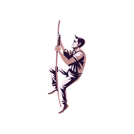 Rope Climbing  Illustration