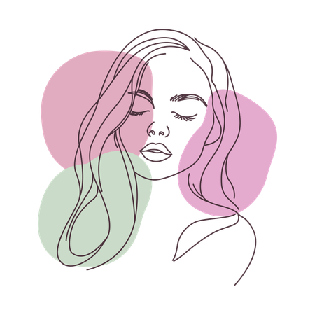 Rosto de menina linda  Illustration