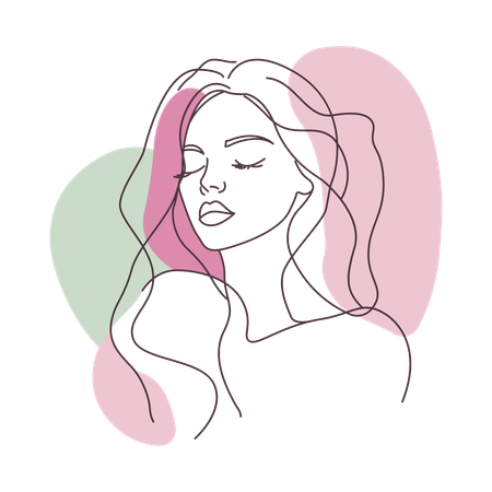 Rosto de menina linda  Illustration