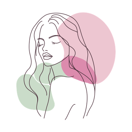 Rosto de menina linda  Illustration