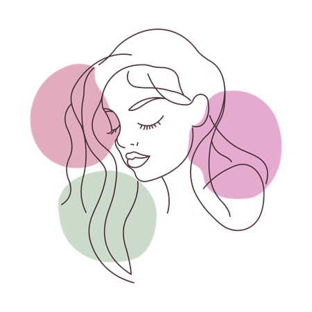 Rosto de menina linda  Illustration