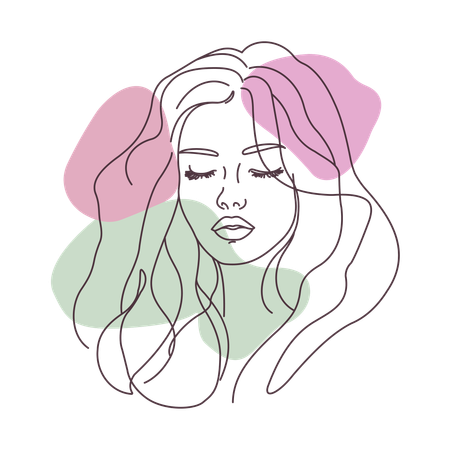 Rosto de menina linda  Illustration