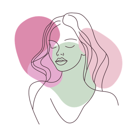 Rosto de menina linda  Illustration