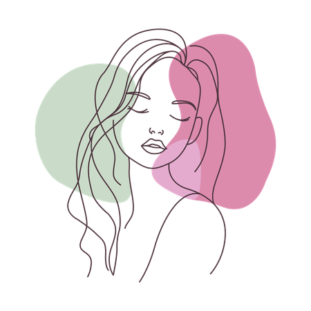 Rosto de menina linda  Illustration