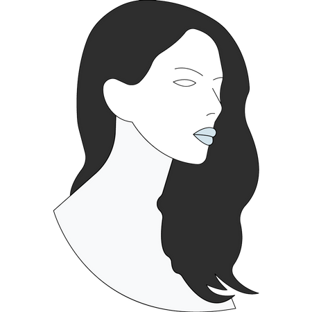 Rosto de mulher  Ilustração