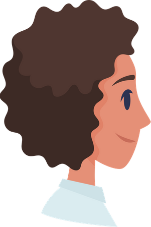 Rosto lateral de menina  Ilustração