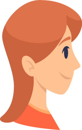 Rosto lateral de mulher  Illustration