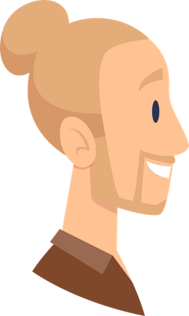 Rosto lateral do homem  Illustration