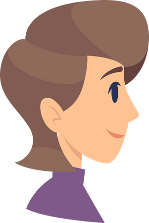 Rosto lateral feminino  Illustration