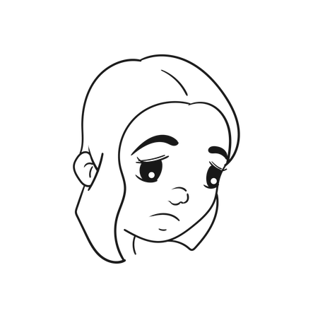 Rosto triste  Illustration