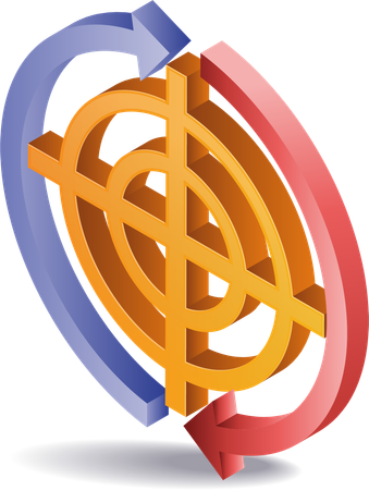 Rotação da estratégia do círculo alvo  Illustration