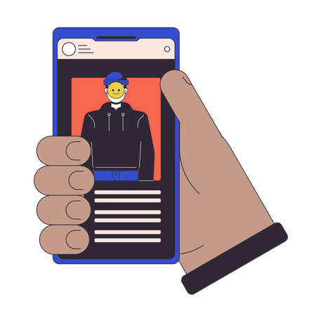 Roubando identidade por smartphone  Ilustração