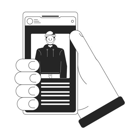 Roubando identidade por smartphone  Ilustração