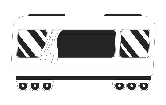 Roues de wagon de train  Illustration