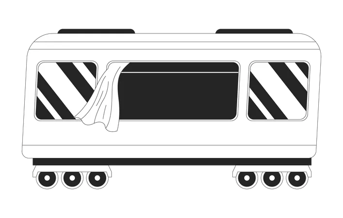 Roues de wagon de train  Illustration