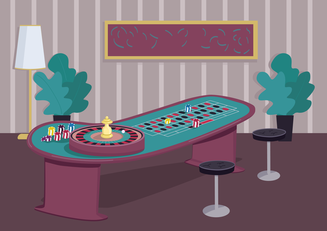 Roulette table Illustration