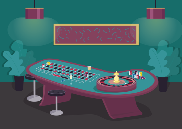 Roulette table  Illustration