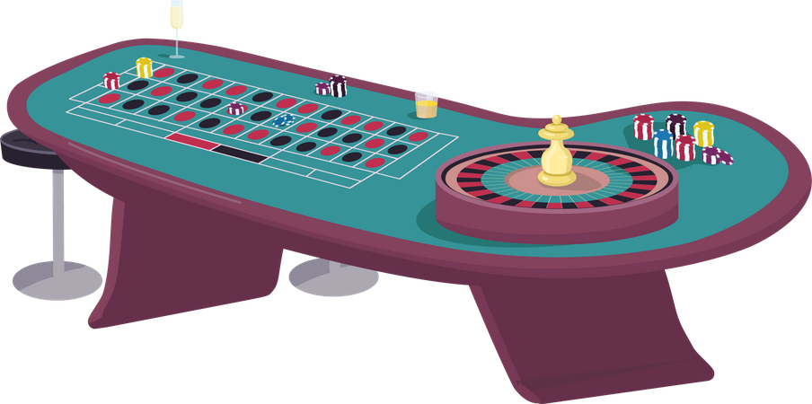 Roulette table  Illustration