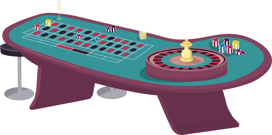 Roulette table  Illustration