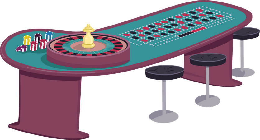 Roulette table  Illustration