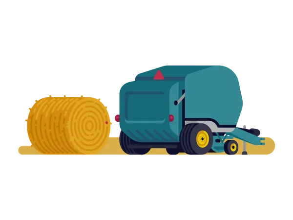 Round baler  Illustration