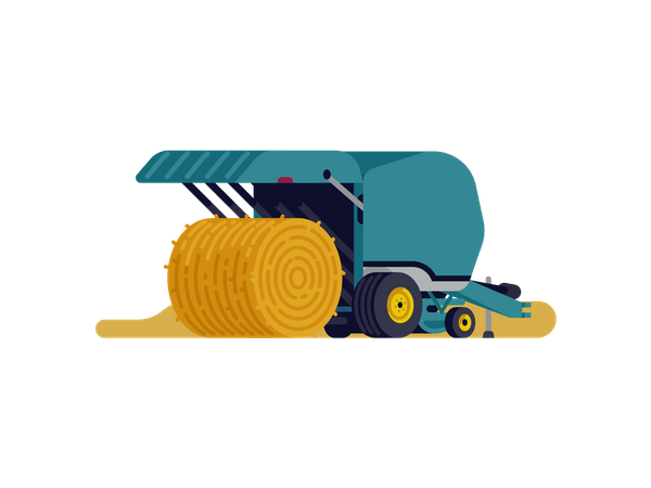 Round baler  Illustration