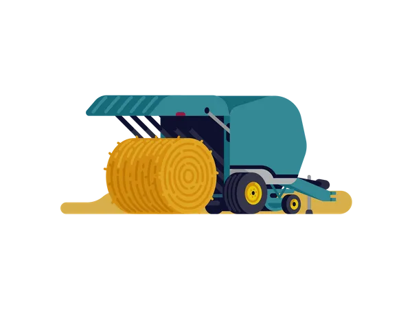 Round baler  Illustration