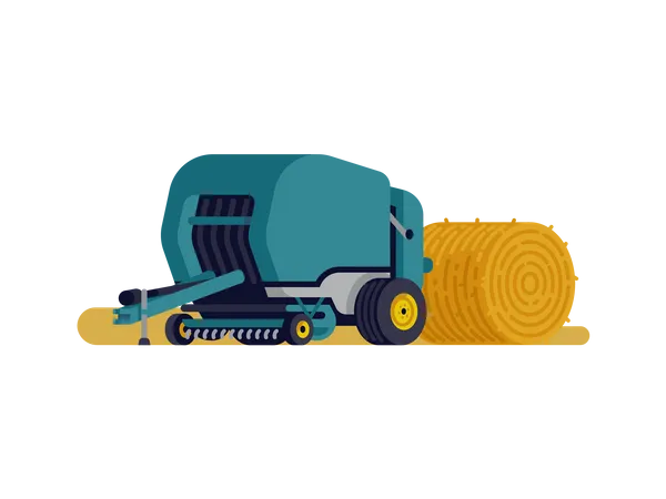 Round baler  Illustration