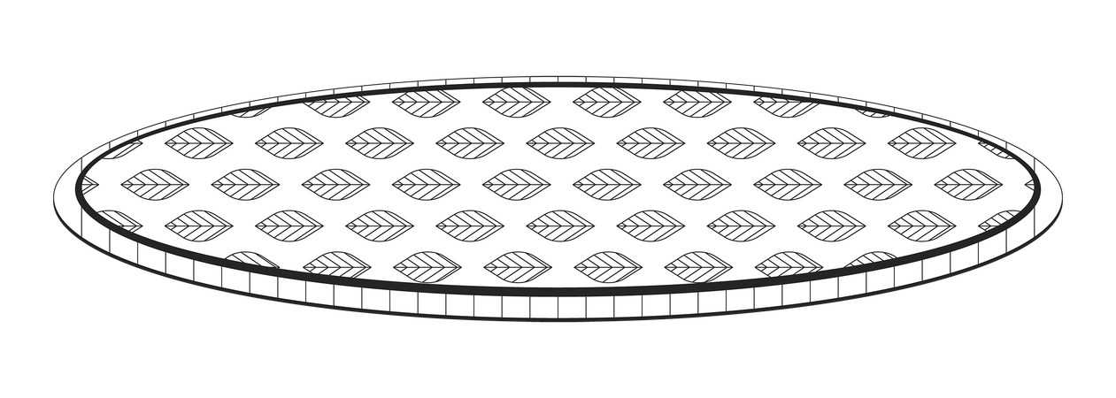 Round carpet leaf pattern  Illustration