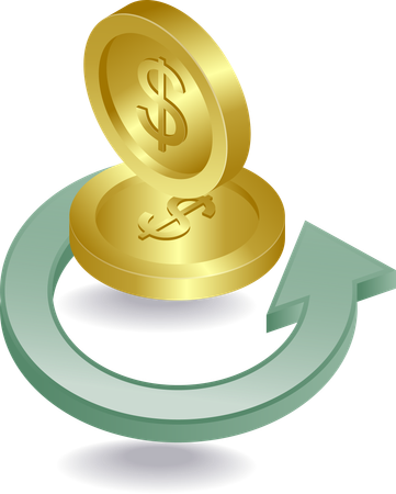 Round circle financial business symbol  Illustration