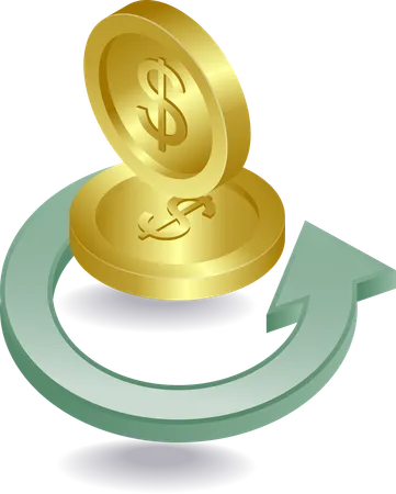 Round circle financial business symbol  Illustration